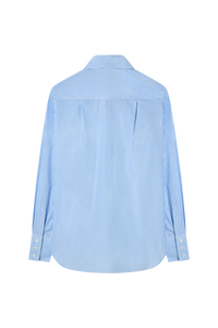 Classic Striped Shirt with Contrast Panels in Poplin