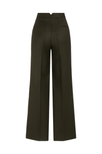 Straight Leg Trouser in Wool Twill