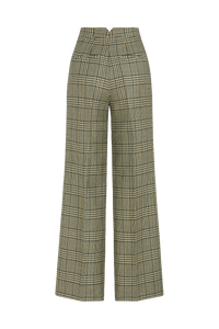 Straight Leg Trouser in Prince of Wales Check