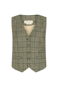 Fitted Waistcoat in Prince of Wales Check