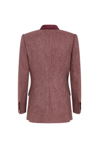 Single Breasted Jacket in Herringbone Wool