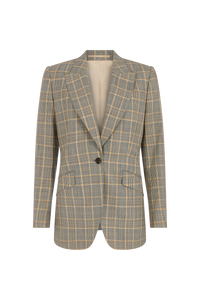 Single Breasted Jacket in Prince of Wales Check