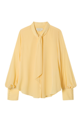 Bow Blouse in Sandwashed Crepe De Chine