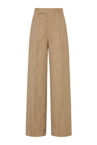 Straight Leg Trouser in Hopsack Mesh