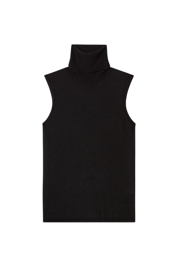 Turtleneck Vest in Cashmere Silk