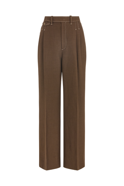 Wide Leg Trouser in Linen