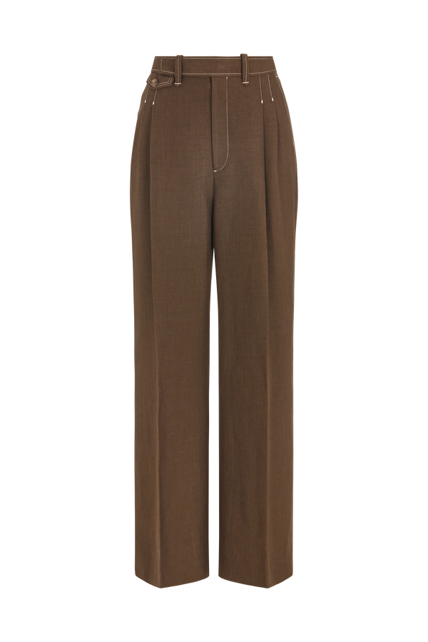 Wide Leg Trouser in Linen