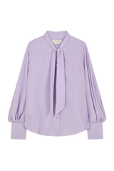 Bow Blouse in Sandwashed Crepe De Chine