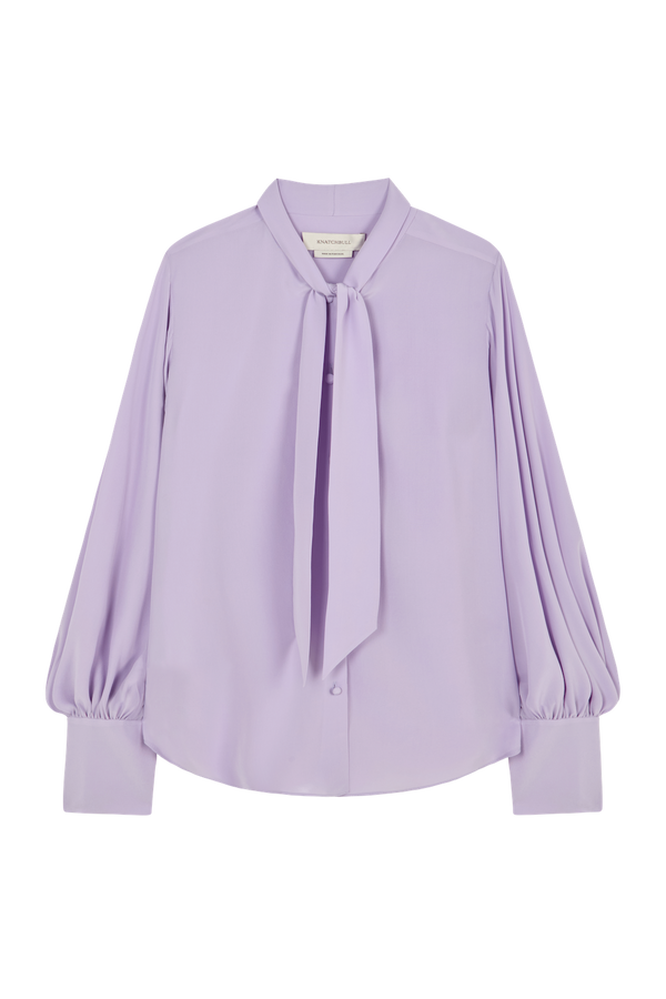 Bow Blouse in Sandwashed Crepe De Chine