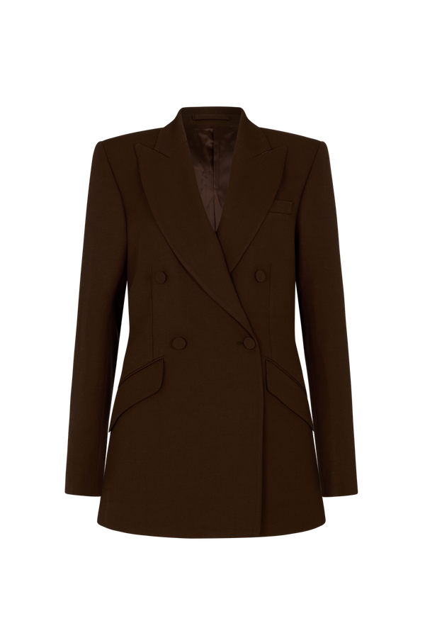 Double Breasted Jacket in Wool Twill