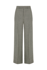 Straight Leg Trouser in Dogtooth Wool