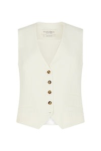 Linen Fitted Waistcoat