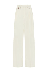 Wide Leg Trouser in Linen