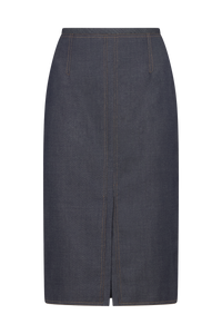 Pencil Skirt in Garbardine Denim