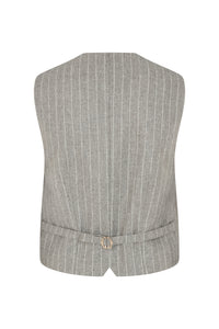 Fitted Waistcoat in Wool Pinstripe