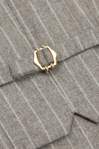 Fitted Waistcoat in Wool Pinstripe