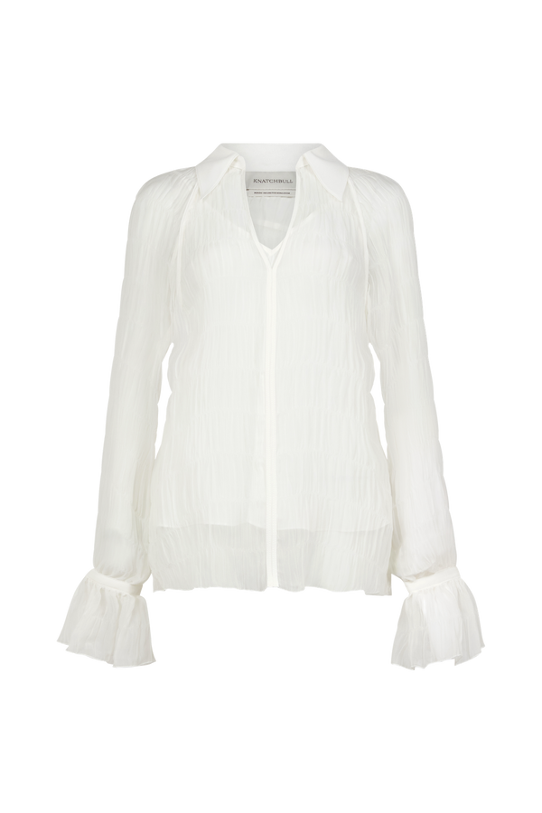 Puckered Pleat Blouse in Silk