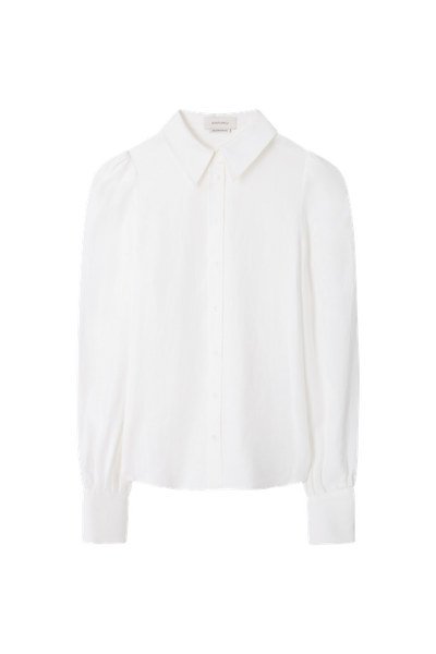 Puff Sleeve Blouse in Linen