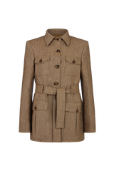 Safari Jacket in Herringbone Wool
