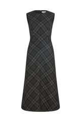 Sartorial Sleeveless Dress in Check Flannel