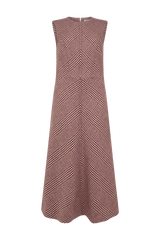 Sartorial Sleeveless Dress in Wool Check