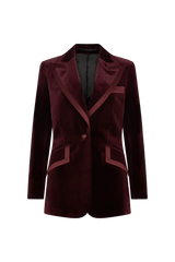 Single Breasted Jacket in Velvet