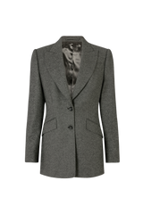 Single Breasted Jacket with Two Buttons in Wool