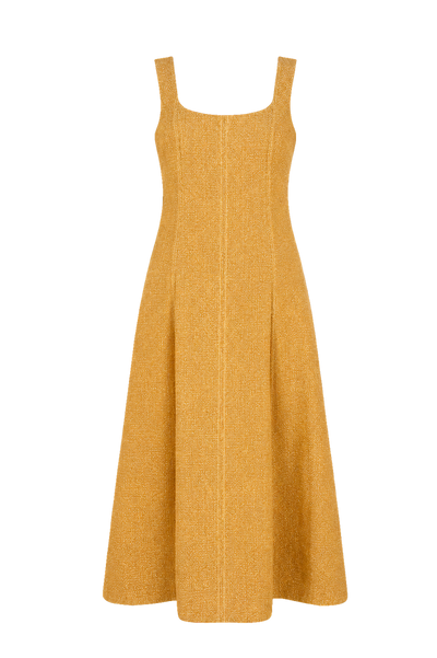 Square Neck Dress in Boucle