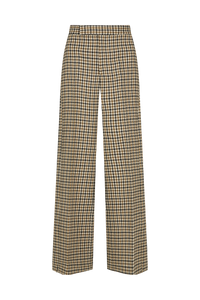 Straight Leg Trouser in Tattersall Wool