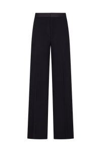 Straight Leg Trouser with Tuxedo Stripe in Barathea