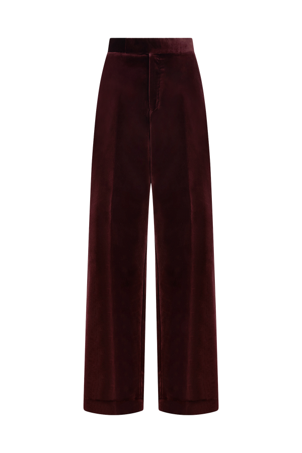 Straight Leg Trouser in Velvet
