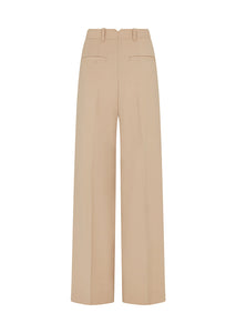 Pleated Woven Wide Leg Trouser