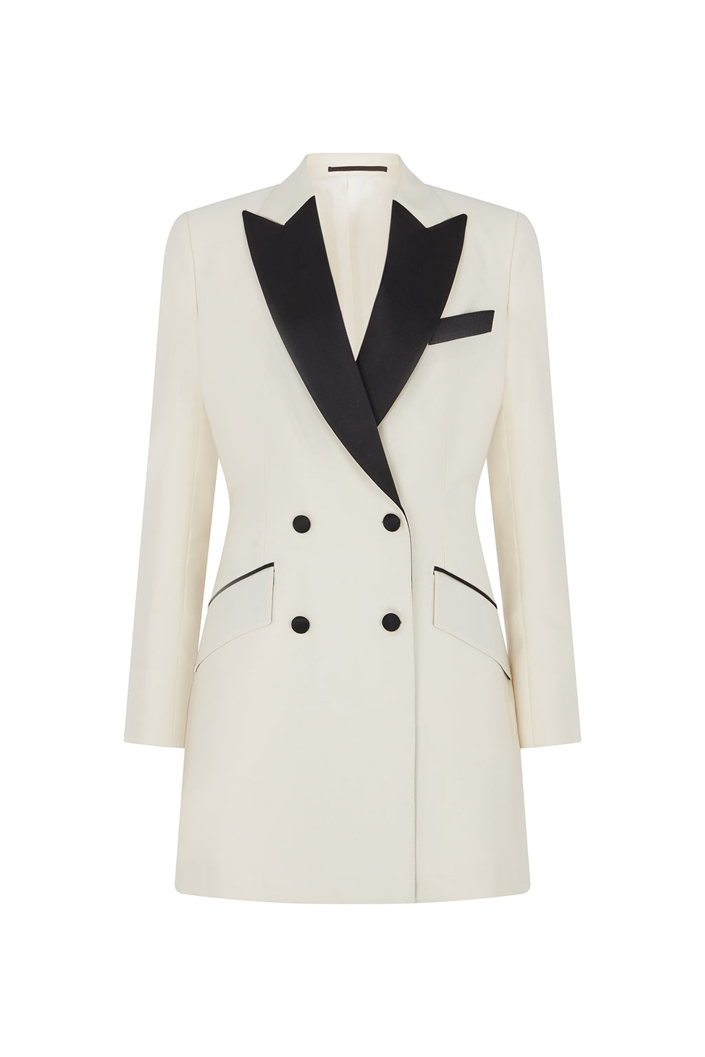 Tuxedo Dress in Barathea