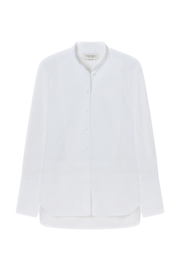 Tuxedo Bib Shirt in Poplin
