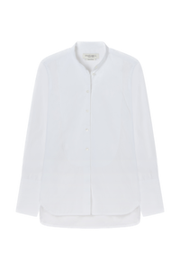 Tuxedo Bib Shirt in Poplin