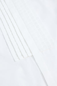 Tuxedo Pleated Shirt in Cotton