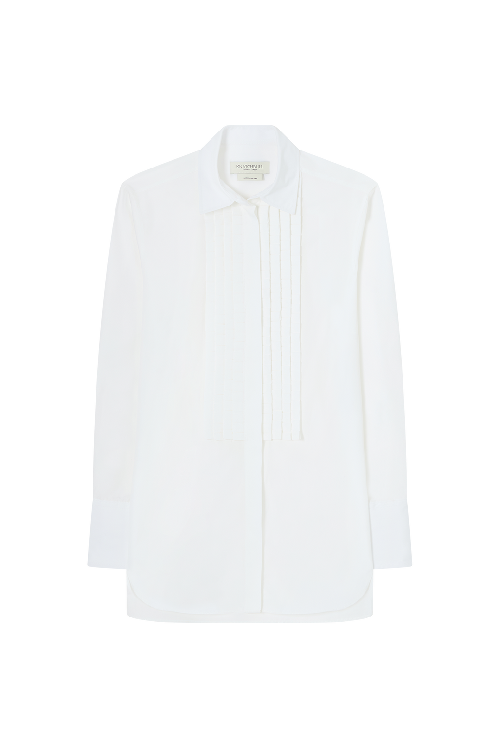 Tuxedo Pleated Shirt in Cotton