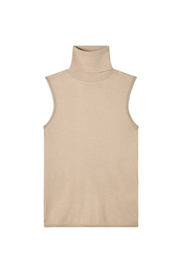 Turtleneck Vest in Cashmere Silk