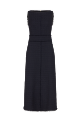 Boat Neck Dress in Boucle