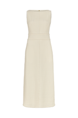 Boat Neck Dress in Boucle