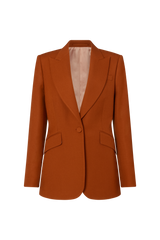 Single Breasted Jacket in Wool Twill