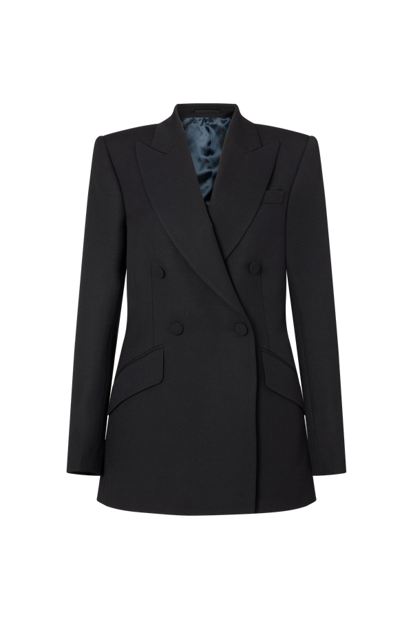 Double Breasted Jacket in Wool Twill
