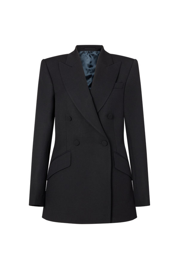 Double Breasted Jacket in Wool Twill