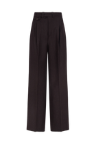 Wide Leg Trouser in Wool Pinstripe