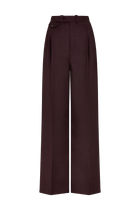 Wool Flannel Wide Leg Trouser